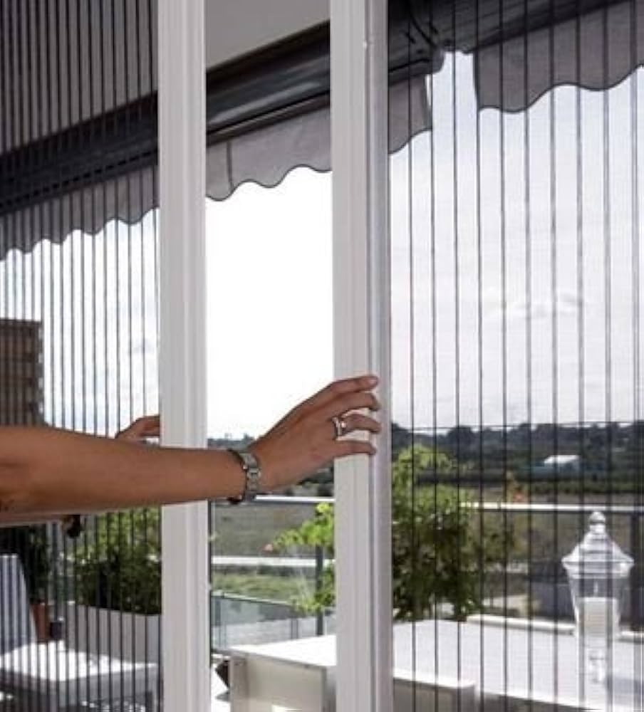Aluminium mosquito net on a window